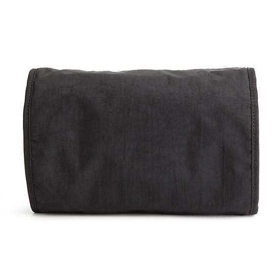 FLAX HANGING TOILETRY BAG,Black Mink Trim,large