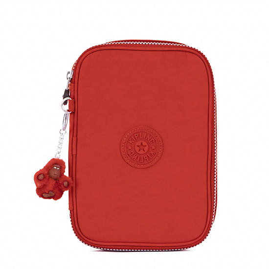 100 Pens Case,Red Rust,large
