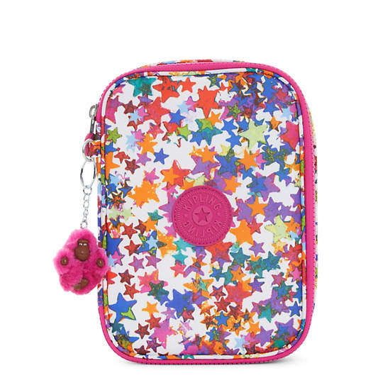 100 Pens Printed Case,Kalidescope Block,large
