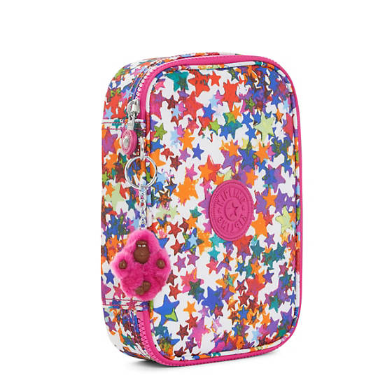 100 Pens Printed Case,Kalidescope Block,large