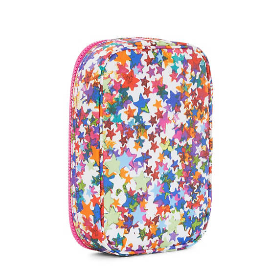 100 Pens Printed Case,Kalidescope Block,large