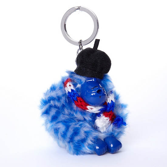 France Monkey Keychain,Multi,large