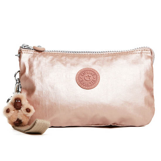 Creativity XL Metallic Pouch,Rose Gold,large
