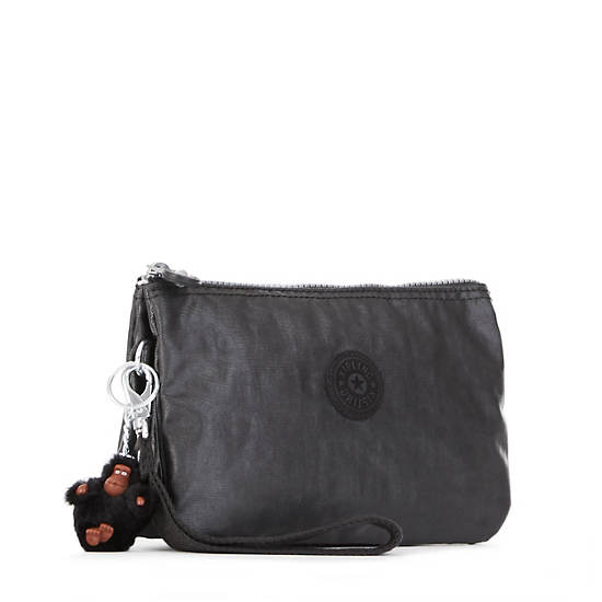 CREATIVITY XL COATED POUCH,Lacquer Black,large