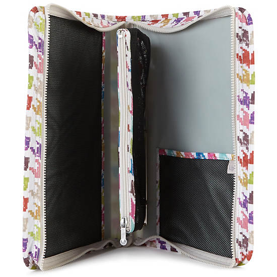 Ginny Printed Binder Cover,Houndstooth Multi,large