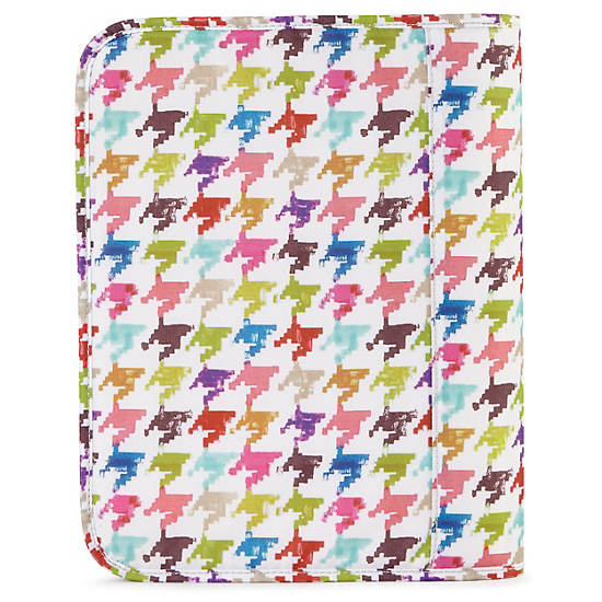 Ginny Printed Binder Cover,Houndstooth Multi,large