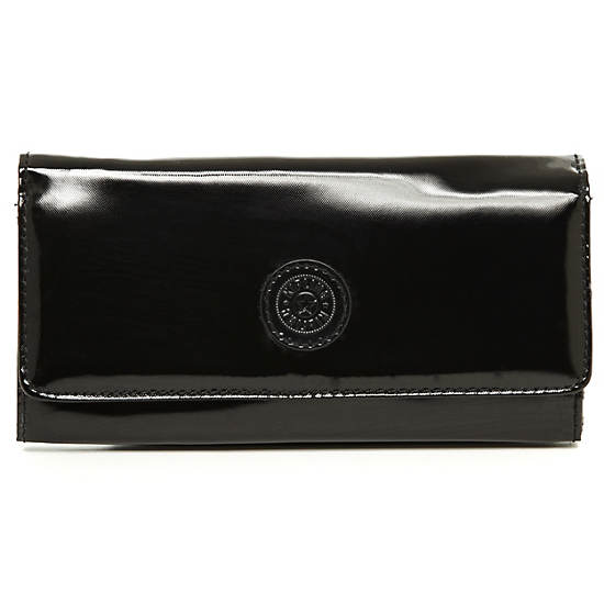 Teddi Wallet,Black Patent,large