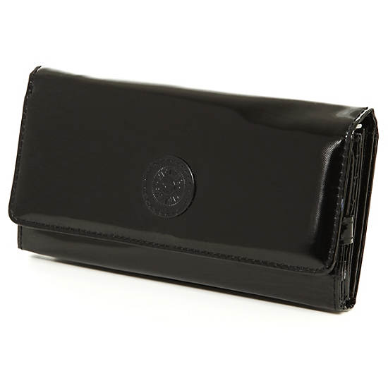 Teddi Wallet,Black Patent,large