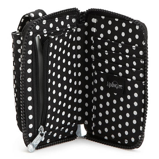 Pattie Wallet Wristlet,White Dot,large