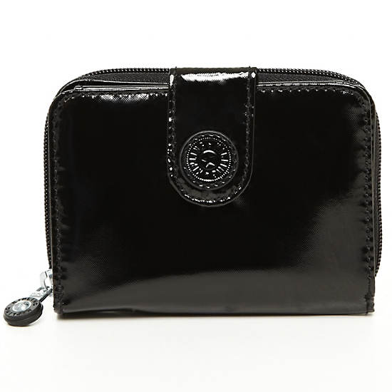 New Money Deluxe Wallet,Black Patent,large