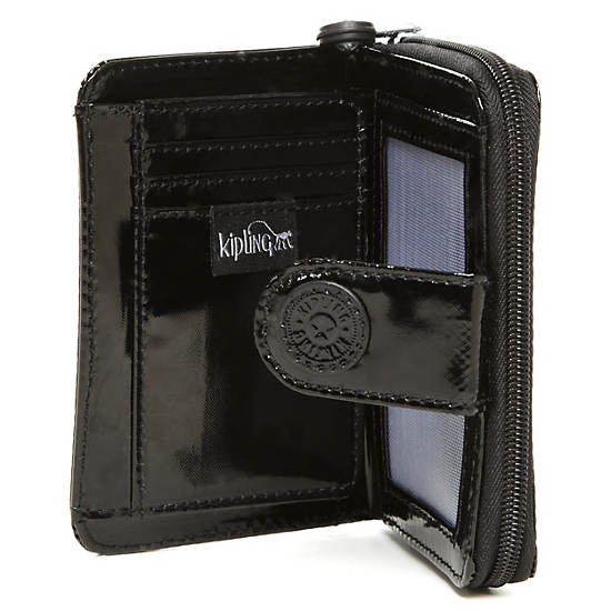 New Money Deluxe Wallet,Black Patent,large