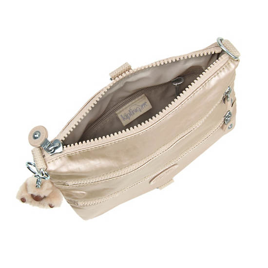 Rizzi Metallic Convertible Mini Bag,Sparkly Gold,large