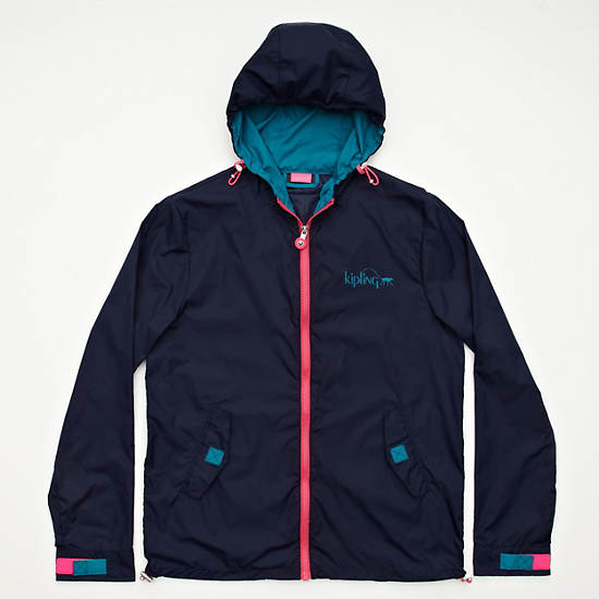 FOLDABLE RAIN JACKET LARGE,Blue Skies,large