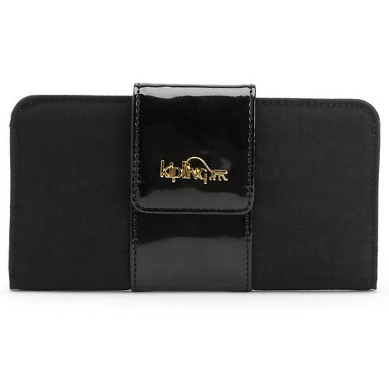Gaudin Wallet,Black Patent Combo,large