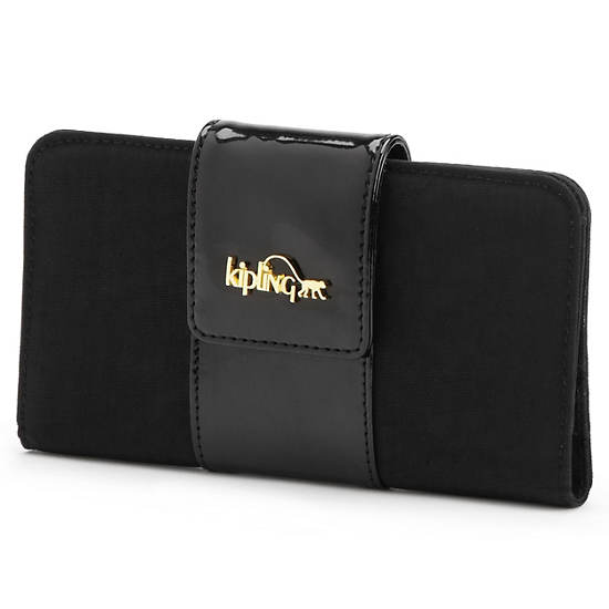Gaudin Wallet,Black Patent Combo,large