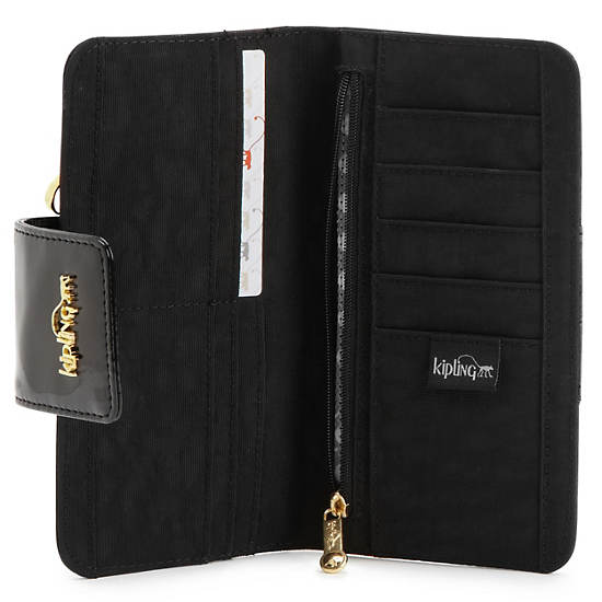 Gaudin Wallet,Black Patent Combo,large