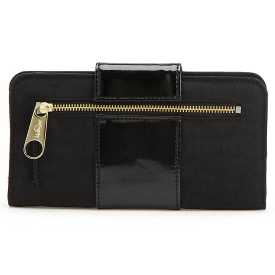 Gaudin Wallet,Black Patent Combo,large
