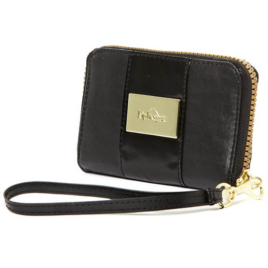 Essa Wristlet Wallet,Black Gold Mix,large