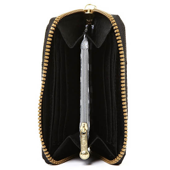 Essa Wristlet Wallet,Black Gold Mix,large