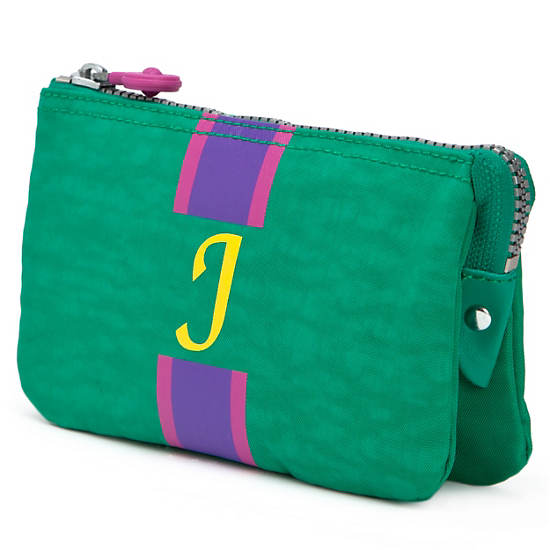 Creativity Large Pouch With Initial,Cactus Multi,large