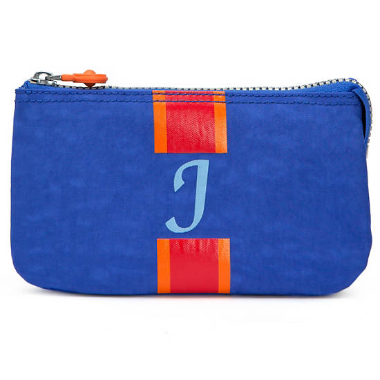 Creativity Large Pouch With Initial,Glacier Blue Multi,large