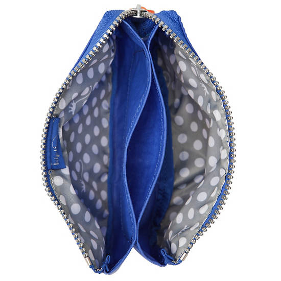Creativity Large Pouch With Initial,Glacier Blue Multi,large