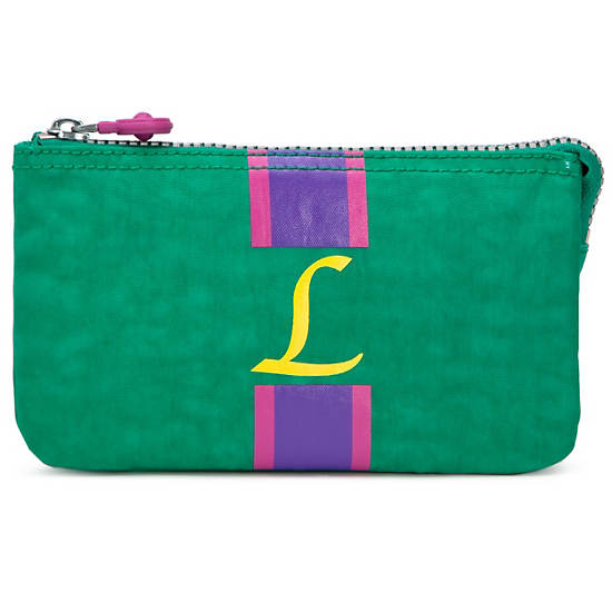 Creativity Large Pouch With Initial,Cactus Multi,large