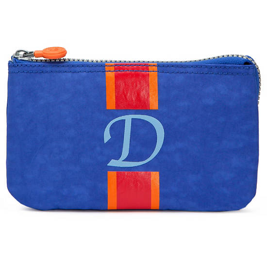 Creativity Large Pouch With Initial,Glacier Blue Multi,large