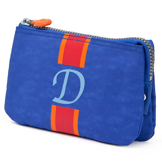 Creativity Large Pouch With Initial,Glacier Blue Multi,large