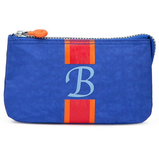 Creativity Large Pouch With Initial,Glacier Blue Multi,large