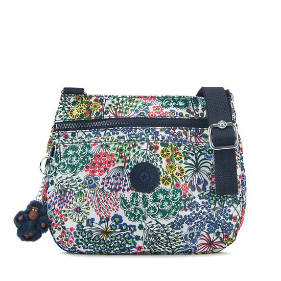 Emmylou Printed Crossbody Bag,Little Flower,large
