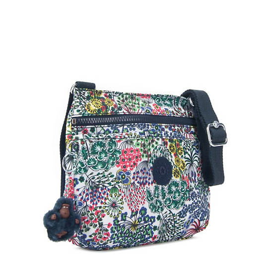 Emmylou Printed Crossbody Bag,Little Flower,large