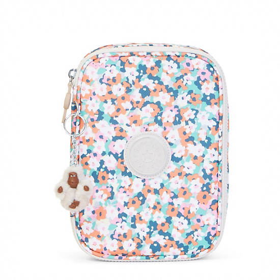 100 Pens Printed Case,Meadow Flower Pink,large