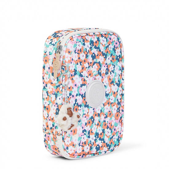 100 Pens Printed Case,Meadow Flower Pink,large