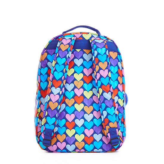 Seoul Large Printed Laptop Backpack,Festive Beauty Blue,large