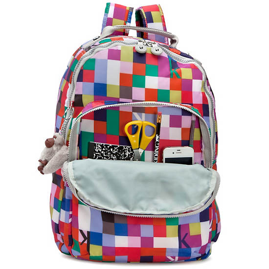 Seoul Large Printed Laptop Backpack,K Squared Pink,large