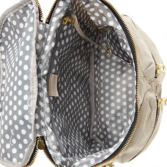 SHACKI PATENT BACKPACK,Black Patent/Linen Combo,large