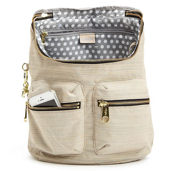 SHACKI PATENT BACKPACK,Black Patent/Linen Combo,large