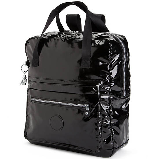 Salee Backpack,Black Patent,large
