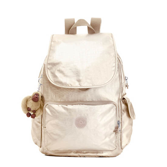 Ravier Medium Backpack,Sparkly Gold,large