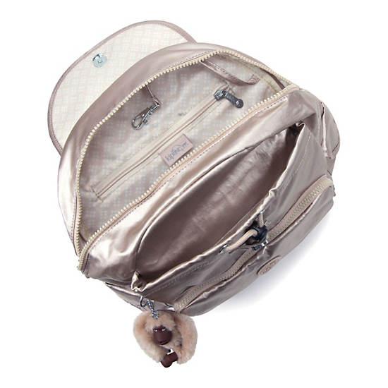 Ravier Medium Backpack,Sparkly Gold,large