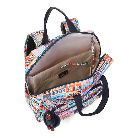 Sharpay Medium Printed Laptop Backpack,Hello Weekend,large