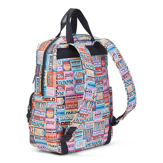 Sharpay Medium Printed Laptop Backpack,Hello Weekend,large