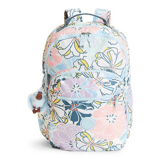 Seoul Large Printed Laptop Backpack,Hello Spring,large