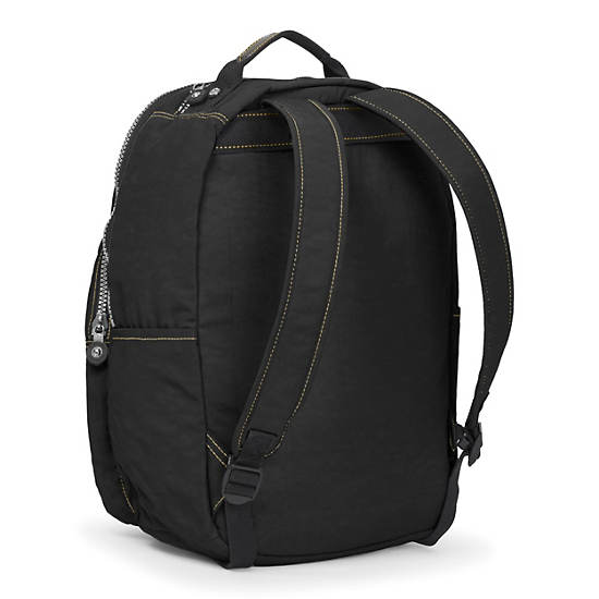 Seoul Large Vintage Laptop Backpack,Black,large