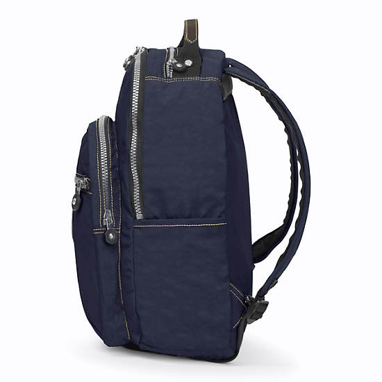 Seoul Large Vintage Laptop Backpack,True Blue,large
