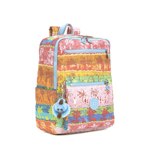 Caity Medium Printed Backpack,Fun in the Sun,large