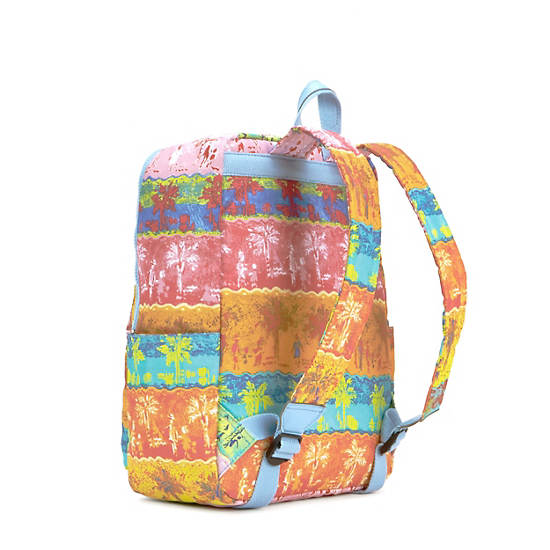Caity Medium Printed Backpack,Fun in the Sun,large