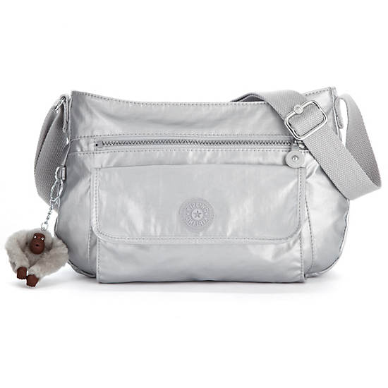 Syro Crossbody Bag,Silver Metallic,large