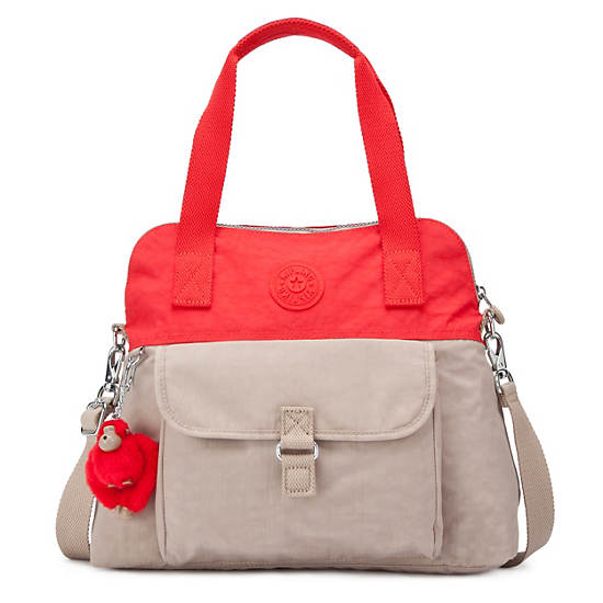 Pahneiro Handbag,Cool Orange/Slate Grey Combo,large